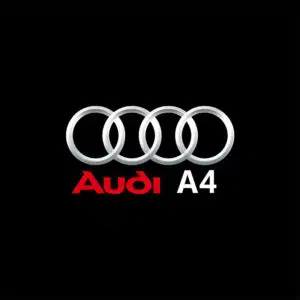 Audi A4 puddle lights projecting A4 logo on ground