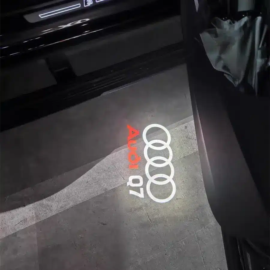 Audi Q7 Puddle Lights Audi Q7 puddle lights illuminating driveway with crisp logo projection, stylish upgrade for UK drivers