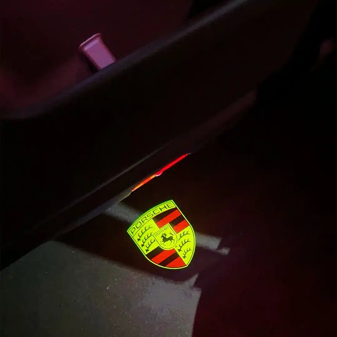 Porsche Projector LED Door Light Porsche Projector LED Door Light-Night View