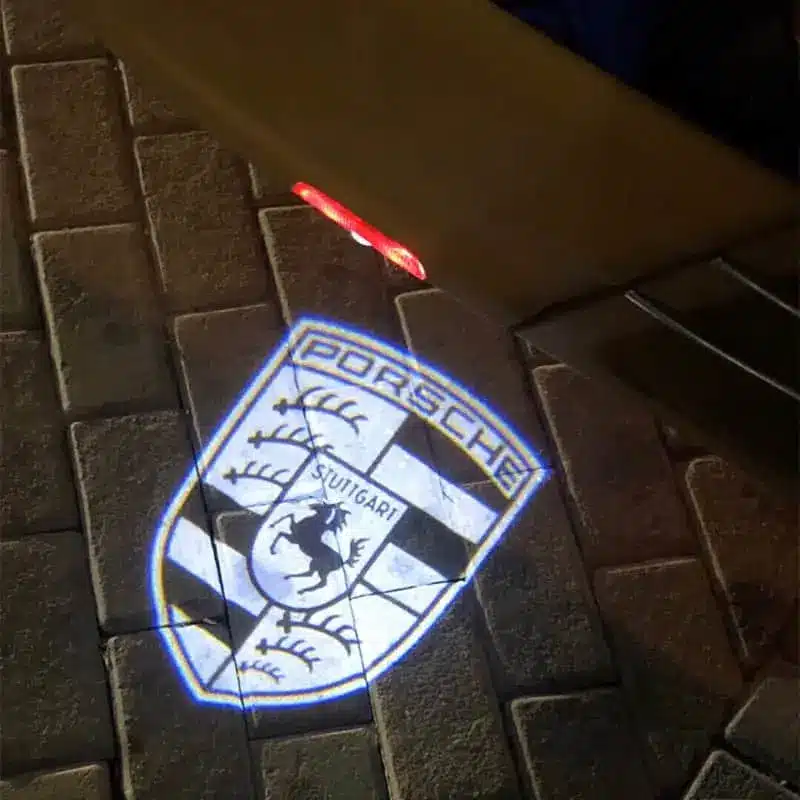 porsche logo puddle lights Quartz Glass Porsche Logo Puddle Lights