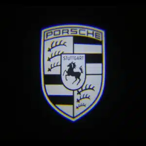 Porsche logo puddle lights pattern