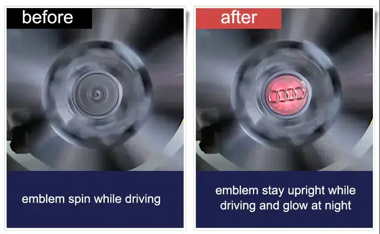 Audi Floating Center Cap Audi LED Floating Center Caps