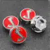 Red Hubcap with Cobra