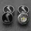 Black Hubcap with Cobra