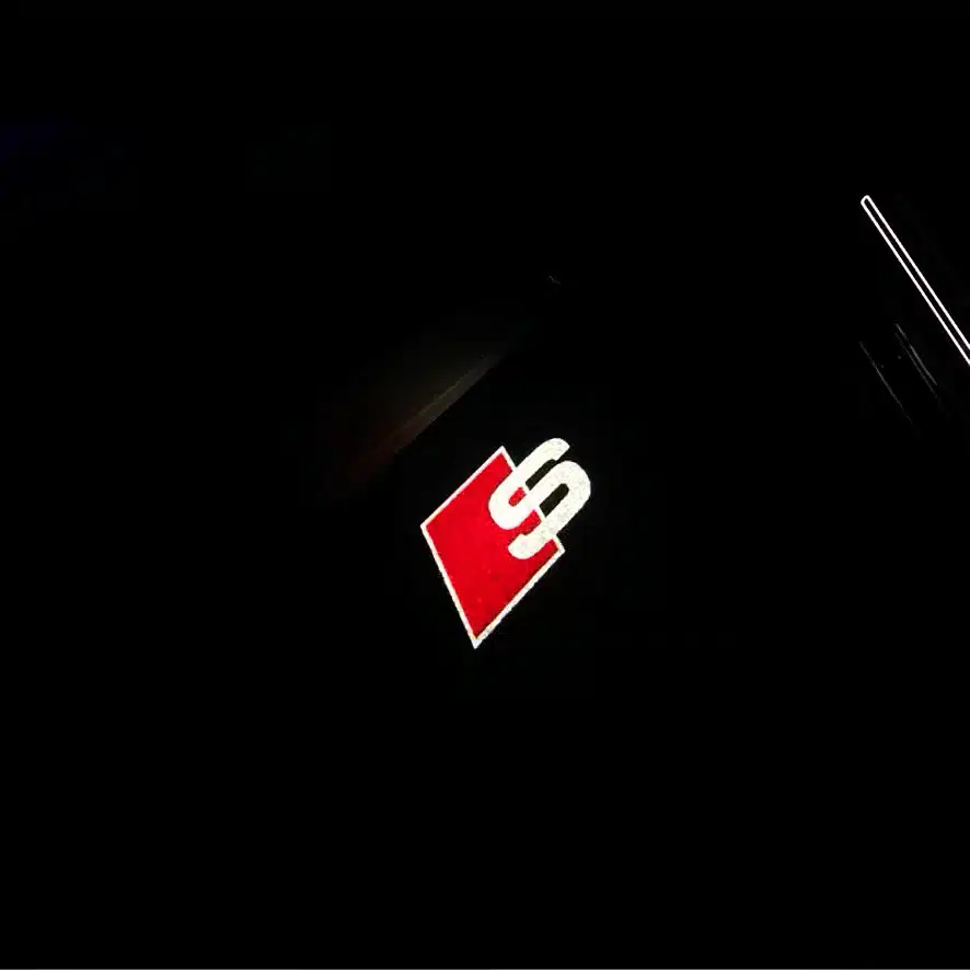 Audi S Puddle Lights Audi S Line style LED door entry puddle lights.