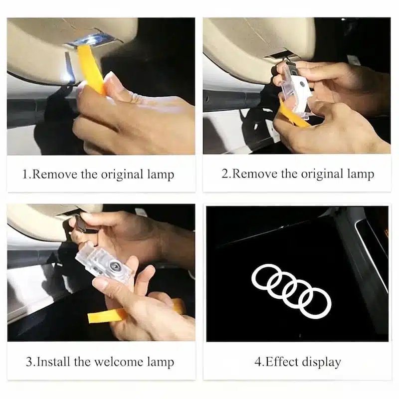 Audi A4 Puddle Lights Installation install Audi A4 puddle lights